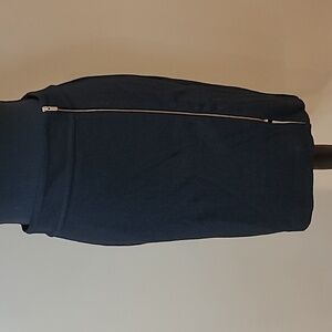 BANANA REPUBLIC Wool Blend Lined Black Skirt, Full Gold Toned Zipper